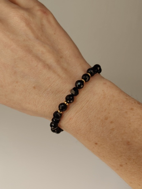 Bransoletka Czarny Turmalin, Onyx