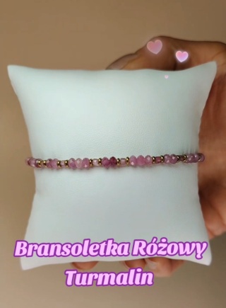 Bransoletka Różowy Turmalin