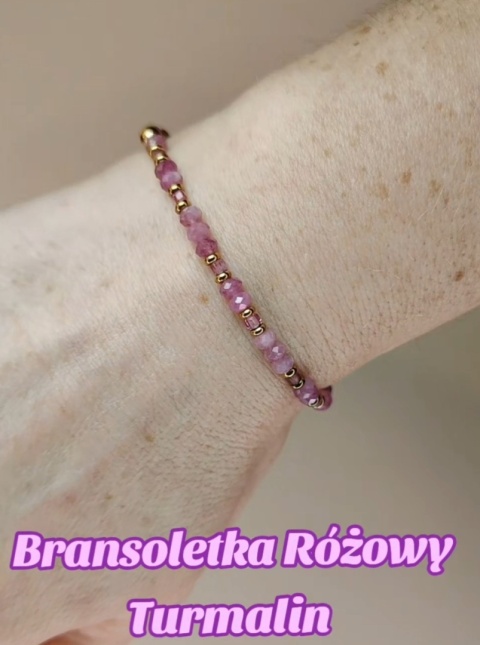 Bransoletka Różowy Turmalin