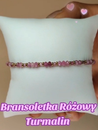 Bransoletka Różowy Turmalin