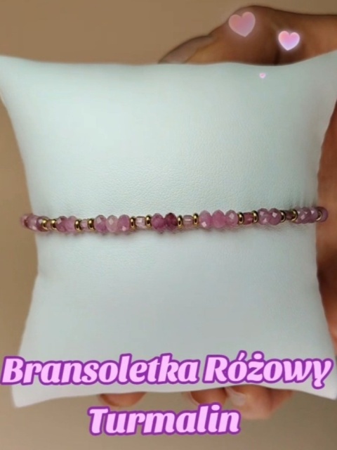 Bransoletka Różowy Turmalin