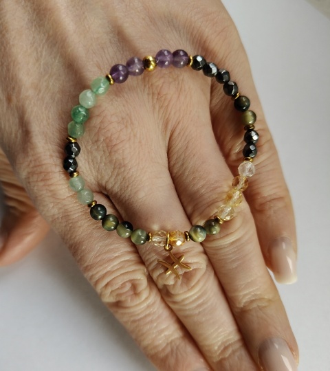 Bransoletka na zamówienie znak zodiaku Ryby