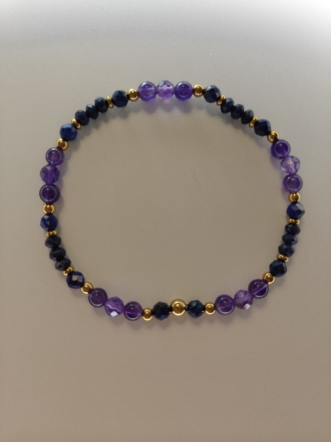 Bransoletka na zdrowie, Szafir, Ametyst, Lapis lazuli Bransoletka na zdrowie, Szafir, Ametyst, Lapis lazuli