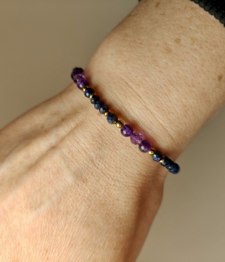Bransoletka na zdrowie, Szafir, Ametyst, Lapis lazuli